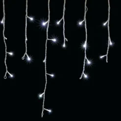 Guirlande Stalactite De Noel Lumineuse 175 Led Blanc Froid