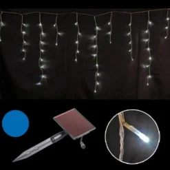 Guirlande Stalactite Solaire 150 Led Bleues