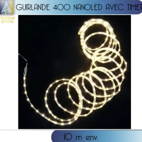 Guirlande Tube Lumineux 400 Nanoled Blanc Chaud