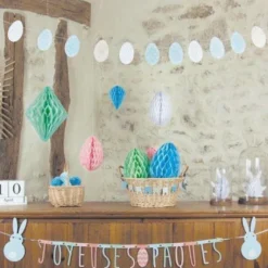 Guirlande Uf De P Ques Pastel 1.60M