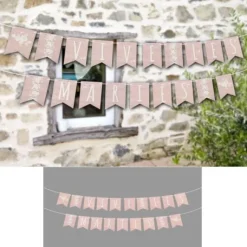 Guirlande Vive Les Mari S Bois De Rose