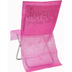 Housse De Chaise Joyeux Anniversaire Fuchsia X6