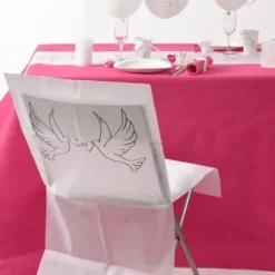 Housse De Chaise Mariage Colombe X10