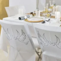Housse De Chaise Mariage Colombe X10