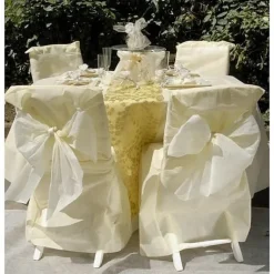 Housse De Chaise Mariage Integrale Bleu Marine X 5 Pi Ces