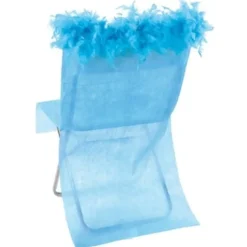 Housse De Chaise Plume Turquoise X 10 Pi Ces