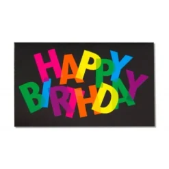 Invitations Happy Birthday Noir X6Pcs