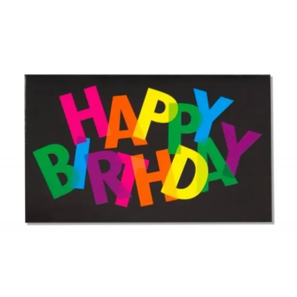 Invitations Happy Birthday Noir X6Pcs