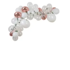Kit Arche De 70 Ballons Blanc Et Rose Gold