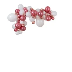 Kit Arche De 70 Ballons Gipsy Rose Gold Et Blanc