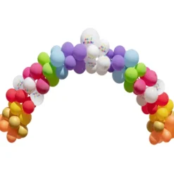 Kit Arche De 50 Ballons Joyeux Anniversaire Multicolore & Rubans