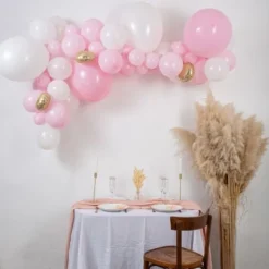 Kit Arche De 57 Ballons Mariage Babypink