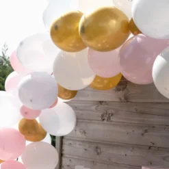 Kit Arche De 50 Ballons Naissance Girl Or Boy & Rubans