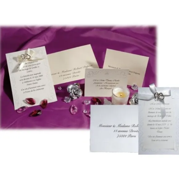 Kit Complet D'Invitation Coeur Relief