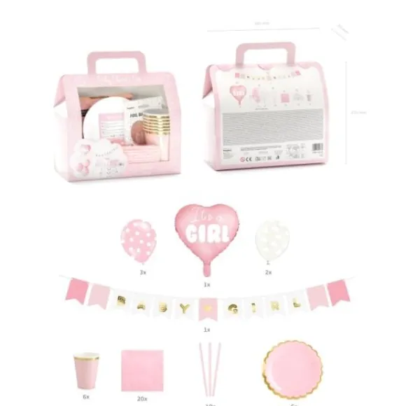 Kit D Coration F Te Naissance " Its A Girl " 49 Pi Ces