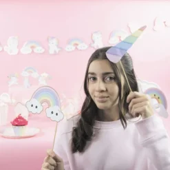 Kit Photobooth B B Licorne X8Pcs