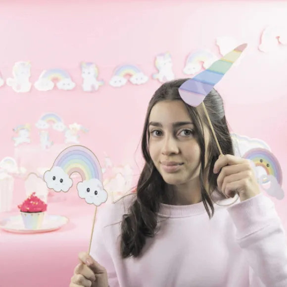 Kit Photobooth B B Licorne X8Pcs