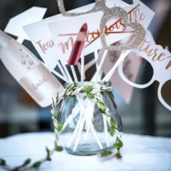 Kit Photobooth Mariage Rose Gold X 12 Pi Ces