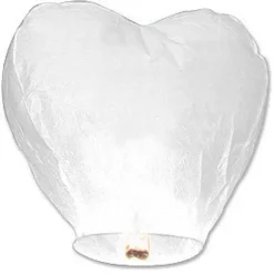 Lanterne Celeste Coeur Blanc