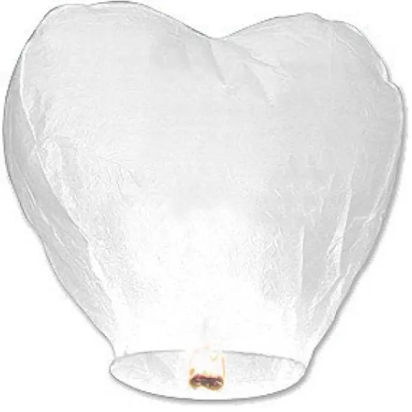 Lanterne Celeste Coeur Blanc