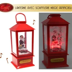 Lanterne De Noel Lumineuse Et Musicale Avec Soufflerie