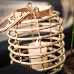 Lanterne En Bambou 20X26Cm