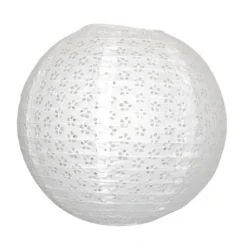 Lanterne Japonaise Dentelle Vintage Blanc 15Cm