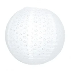 Lanterne Japonaise Dentelle Vintage Blanche 35Cm