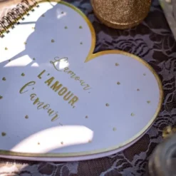 Livre D'Or Amour Avec Petits Coeurs Or