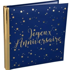 Livre D'Or Joyeux Anniversaire Bleu Marine