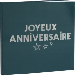 Livre D'Or Joyeux Anniversaire Bleu Canard