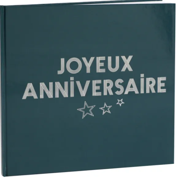 Livre D'Or Joyeux Anniversaire Bleu Canard