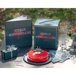 Livre D'Or Joyeux Anniversaire Bleu Canard