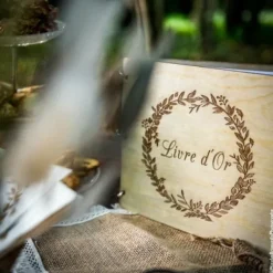 Livre D'Or Jute Couronne Vegetale Bois