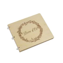 Livre D'Or Jute Couronne Vegetale Bois