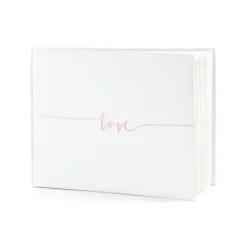 Livre D'Or Mariage Blanc Love Rose Gold