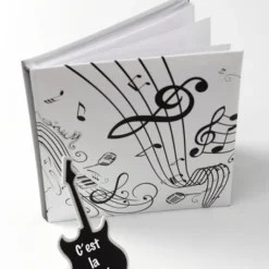Livre D'Or Mariage Musique Blanc