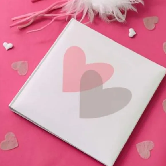 Livre D'Or Mariage Original Avec Coeur Rose