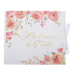 Livre D'Or Theme Romantique Flowers
