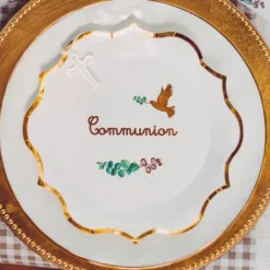 Lot De 8 Assiettes Carton Communion