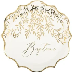 Lot De 8 Assiettes Carton Bapt Me