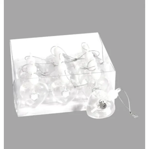 Lot De 12 Bouteilles Bulle Savon Forme Coeur