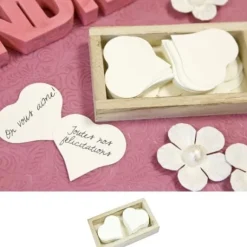 Lot De 100 Coeurs Confettis Blancs A Personnaliser