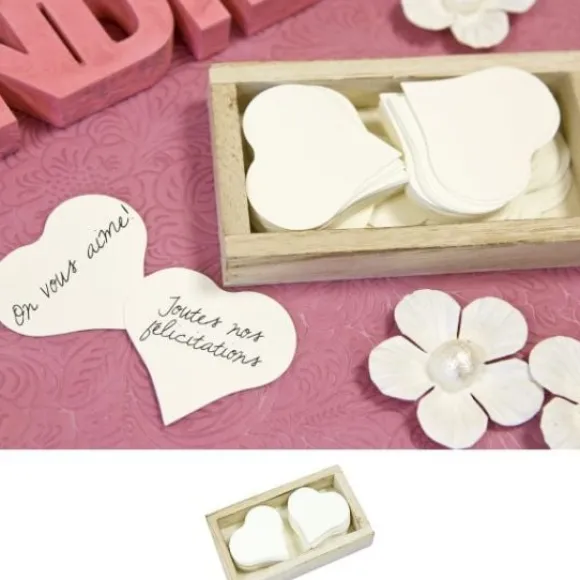 Lot De 100 Coeurs Confettis Blancs A Personnaliser