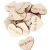 Lot De 50 Coeurs En Bois Mr Mrs