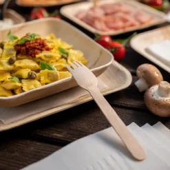 Lot De 100 Fourchettes En Bois Naturel