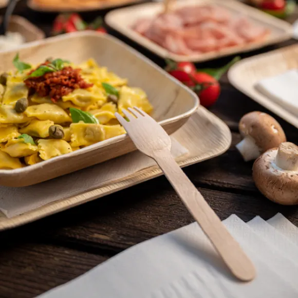 Lot De 100 Fourchettes En Bois Naturel