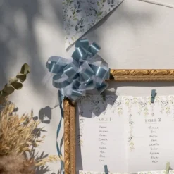 Lot De 5 Grands Noeuds En Tulle Rouge 50Mm