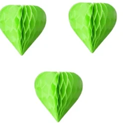 Lot De 3 Mini Coeurs Alv Ol S Vert Anis