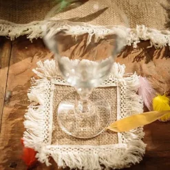 Lot De 6 Napperons Jute Et Frange